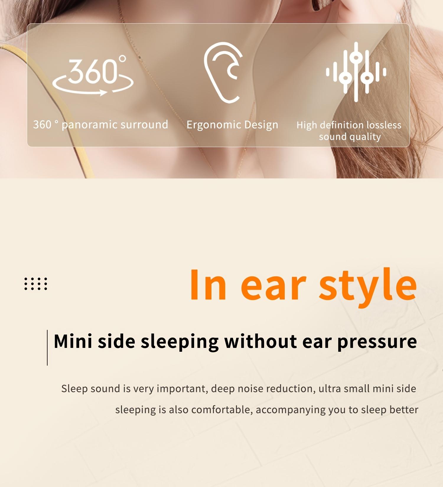 [Bass Loop Earbuds] 2 Pairs Of In Ear Wireless Wireless Earbuds,, Comfortable To Wear,Leisure, Sports, Sleep, Essential Partners, Compatible With All Smartphones, Wireless Earbuds, Sports Earbuds, Gaming Earbuds noise cancelling headphone
