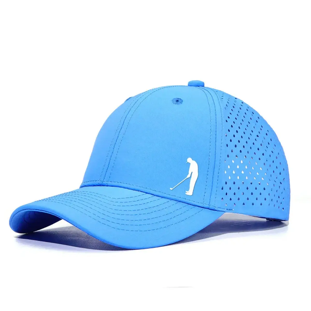 Universal Trucker Hat - Quick Dry, Perforated Mesh Fabric, "Gentleman Playing Golf" Pattern Print, 10 Colours Available for Golfing, Printed, Mesh Trucker Hats, Outdoor Hats