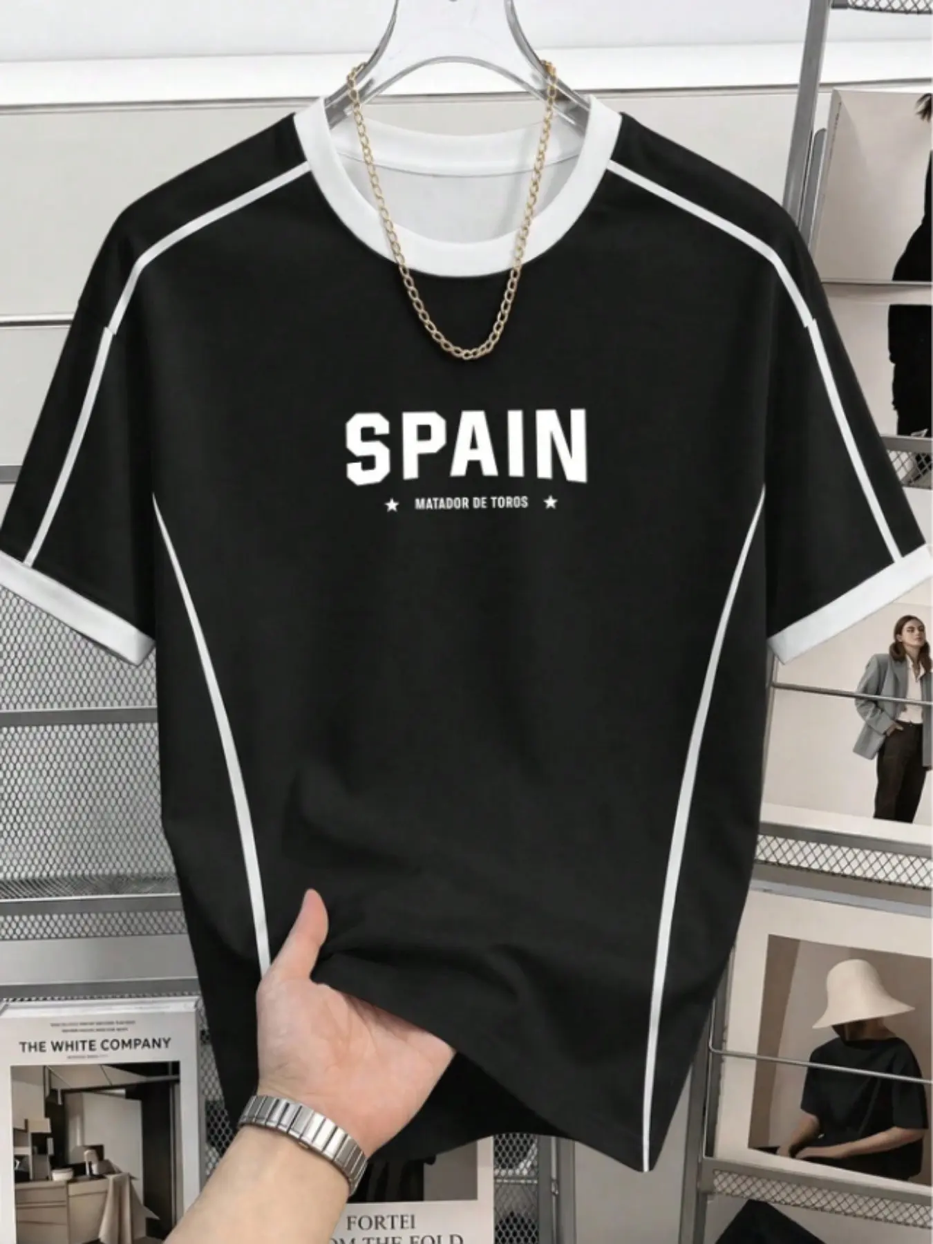 Men's Sporty Short Sleeve T-Shirt, Sports T Shirt, Classic Colorblock Design, Perfect for Daily Wear, Ideal Gift Option, Comfortable and Stylish