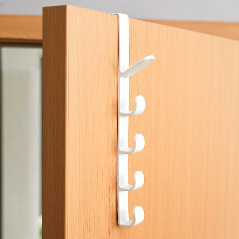 Vertical Plastic Door Hook, 3 Counts Door Back Hanging Hook, Multifunctional Home Storage Hook, Clothes Bag & Hat Hanger, Dorm Essentials, 2024 Storage Organizer
