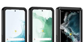 for Samsung Galaxy S22 Case, IP68 Waterproof Dustproof with Built-in Screen Protector, Heavy Duty Full Body Protective Phone Case for Samsung S22 5G, Black/Clear