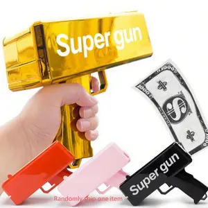 Money Gun Toy, 1 Count Handheld Money Shooting Toy Gun Blasters, Fun Party Favor for Festivals and Celebrations, Best Party Supply for Kids and Adults