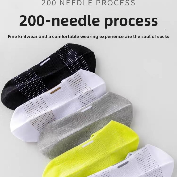 Marathon running socks men's spring and summer mesh non-slip breathable sports cotton socks deodorant medium tube socks