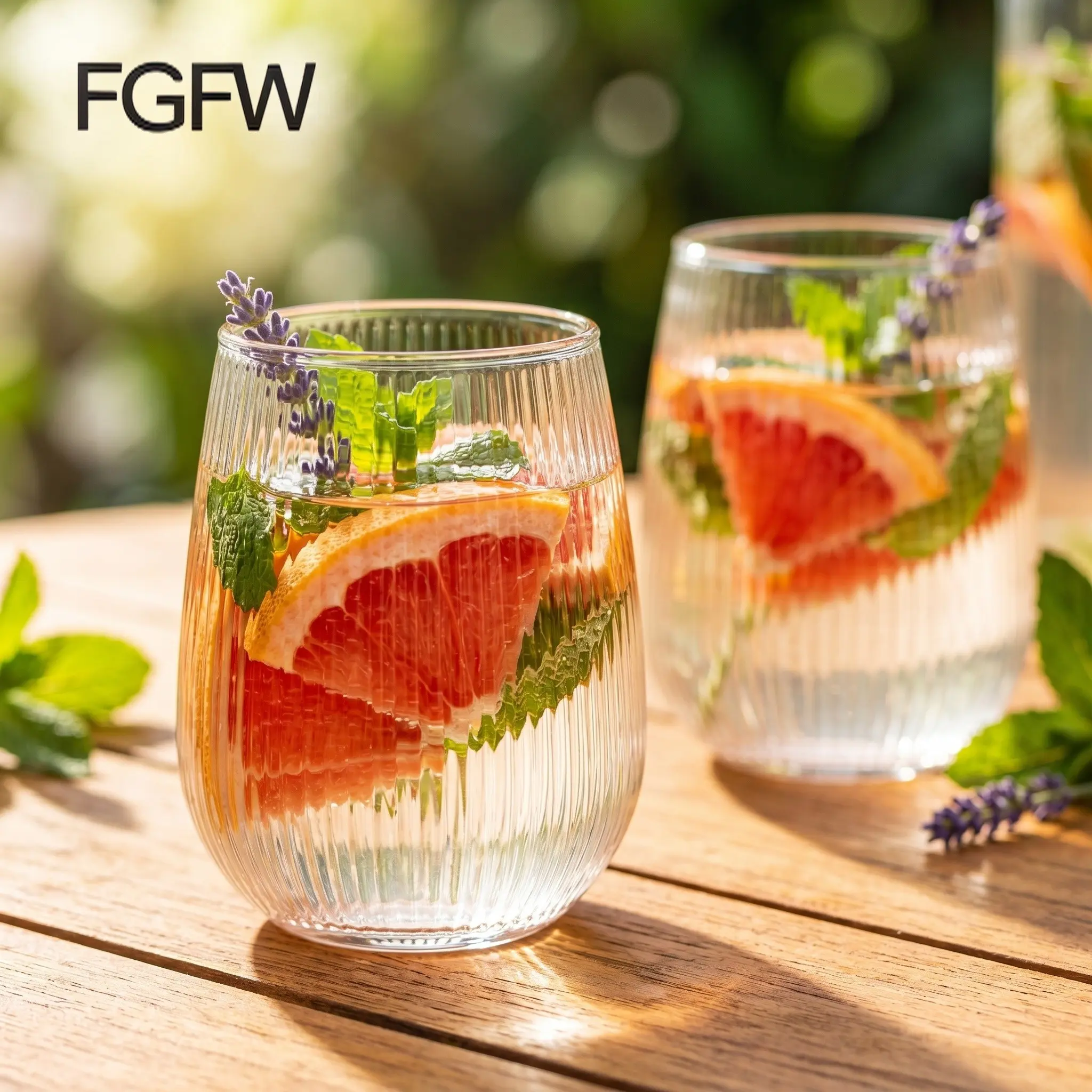 4-6 Piece Glass Cup Set, Vertical Pattern Heat Resistant Cups, Milk Juice Fruit Tea Soda Bubble Water Cold Drink Cups, Party Gift