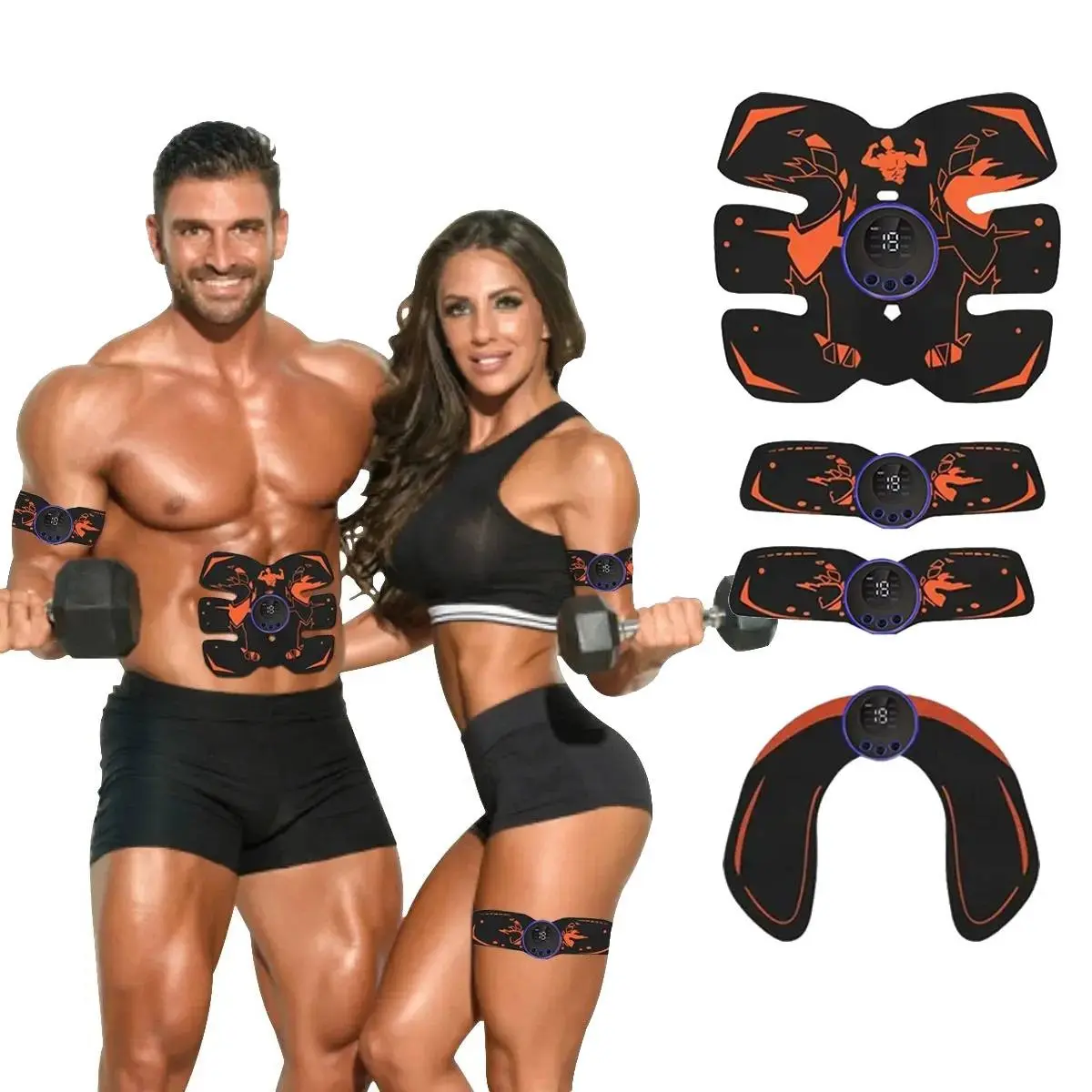 ABS Stimulator muscle toner, Abdominal Machine, Abdominal Trainer; Smart Butt Massager, Waist and Hip/Arm/Leg Combo Trainer for Perfect Curves, Fitness Equipment for Men and Women