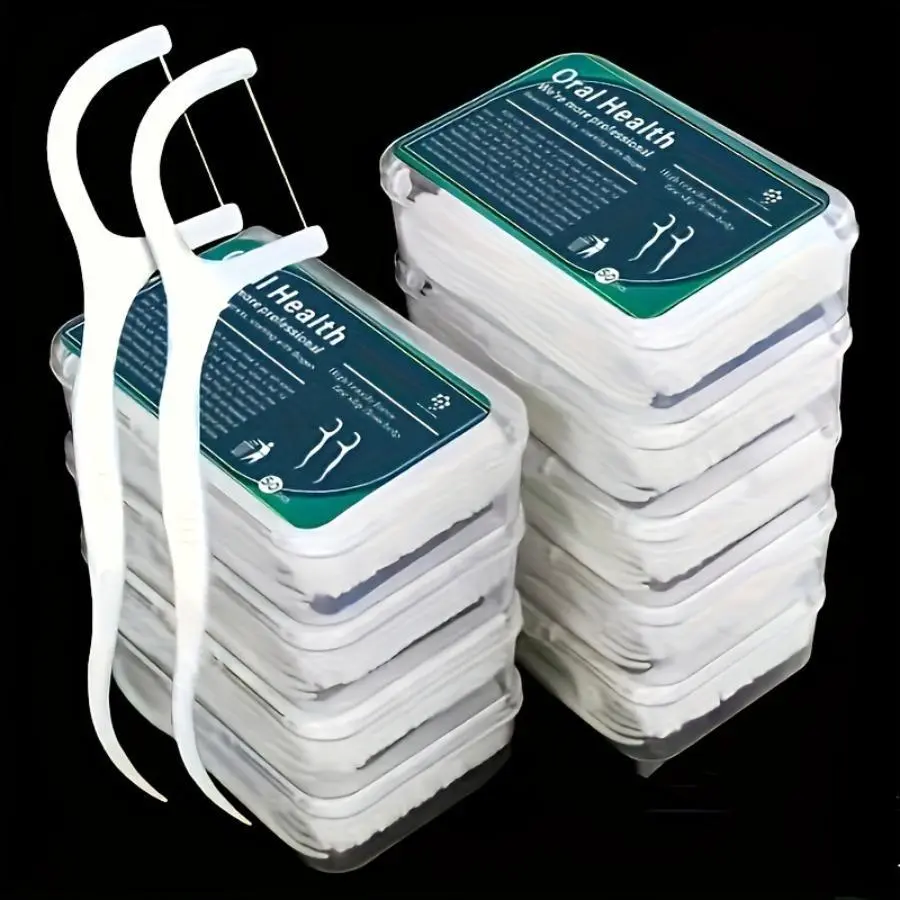Disposable Dental Floss (50 1-Pack with Sealed Storage Box, 50g), Ultra-Thin Smooth, Advanced Cleaning Technology, Durable, Easy-to-Carry for Daily Oral Care