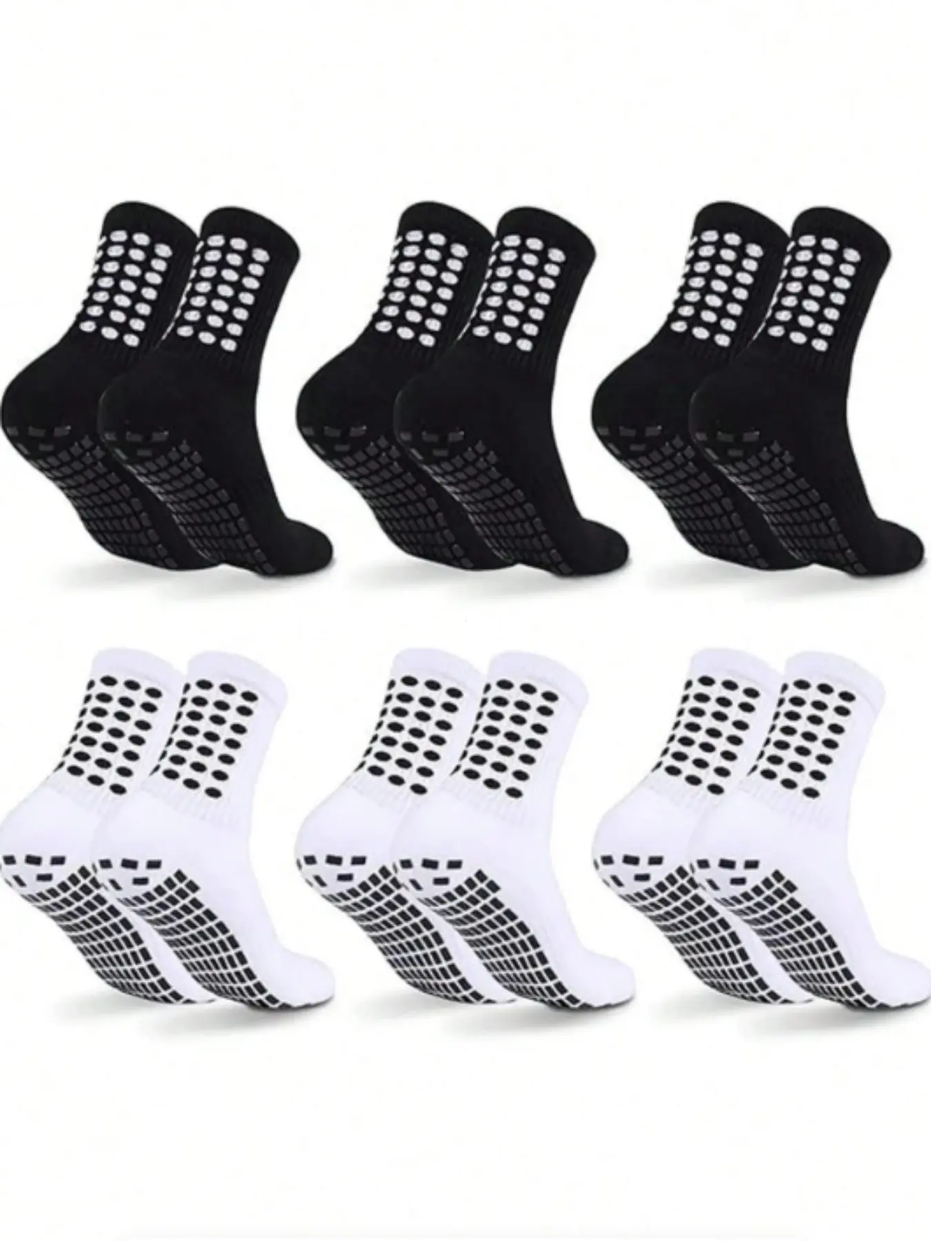 Men's Crew Socks, Athletic Tube Socks, Workout Socks, Anti-Slip Grippy Football Socks, Sweat-Wicking, Long Tube Youth Sports Socks, Comfortable Soft, All-Season Wear