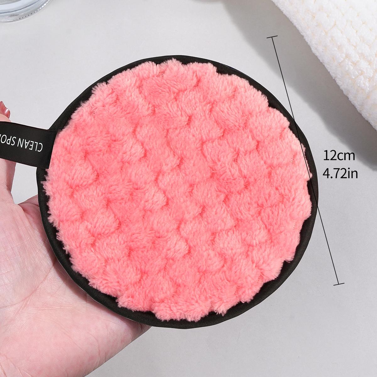 Soft Plush Makeup Remover Cleansing Pads, 3 Counts/set Reusable Facial Cleansing Puff for Daily Use, Multi-use Facial Makeup Removal Tool for Women