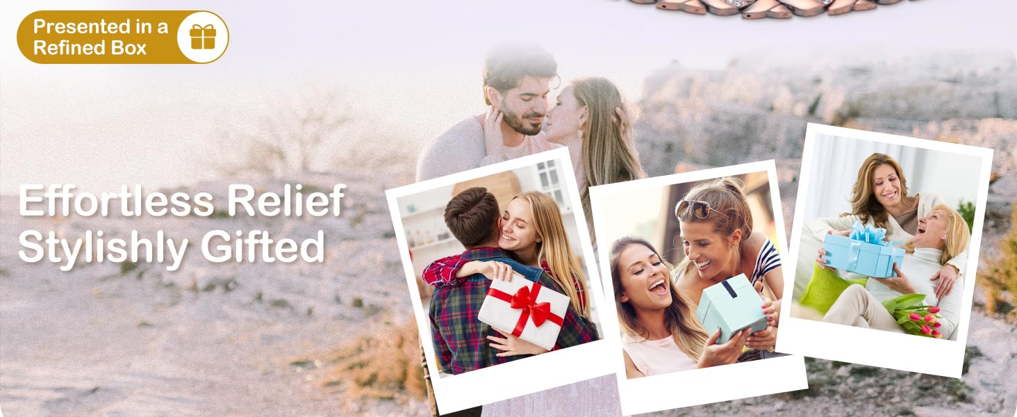 Feraco Copper Bracelets for Women, 99.99% Pure Copper Magnetic Bracelets with Effective Neodymium Magnets, Adjustable Jewelry Gift with Sizing Tool