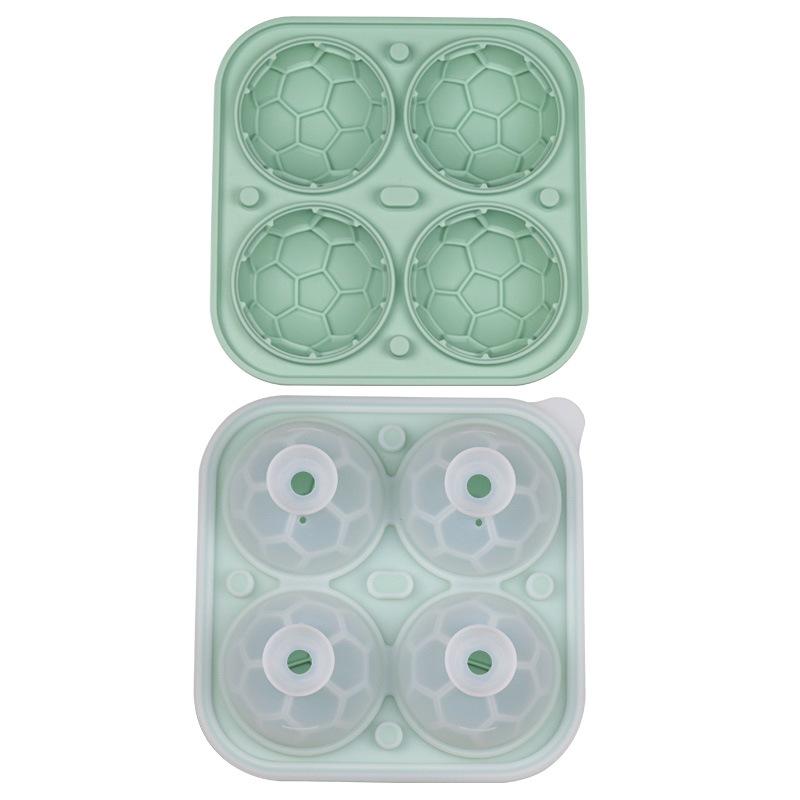 World Cup Football Large Ice Ball Mold, Coffee Ice Cube Tray, Round Ice Grid Mold, Perfect for Beverages and Drinks