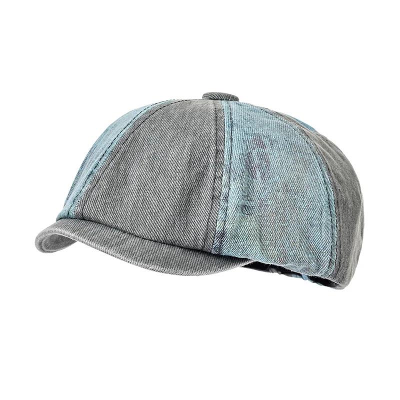 Retro Newsboy Caps Men British Painters Hats Spring Summer Cotton Octagonal Berets Herringbone Gatsby Flat Cap Hip Hop Berets