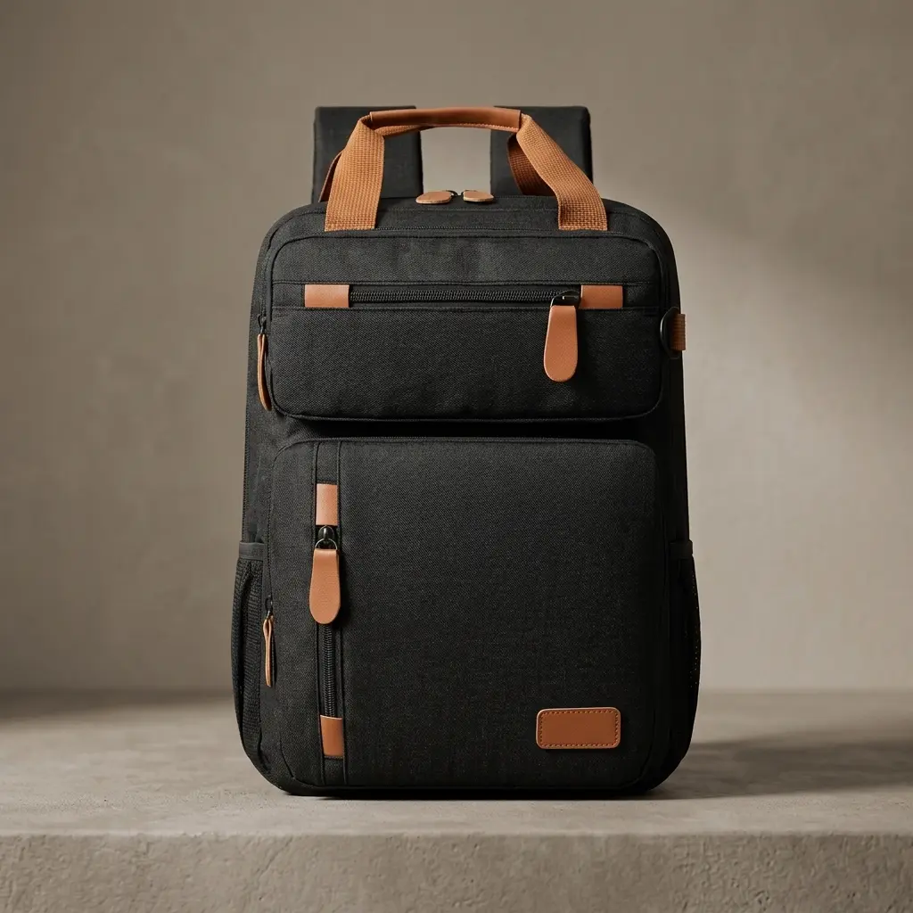 Men's Chic Retro Oxford Backpack for Business Commute, 20-35L Waterproof Carry-On with Adjustable Shoulder Strap, Fits 14-Inch Laptop, Synthetic, Adults, Chic Look, Oxford Nylon, Shockproof Pad, Work Bag, Oxford Fabric