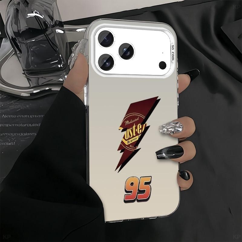 Lightning McQueen 95 Pattern Case for iPhone 17 Pro Max 17 Air 16/15/14/13/12/11 Pro Max Plus Retor High-end Shockproof Drop Screen Protection Cute Durable PC Smartphone Cover