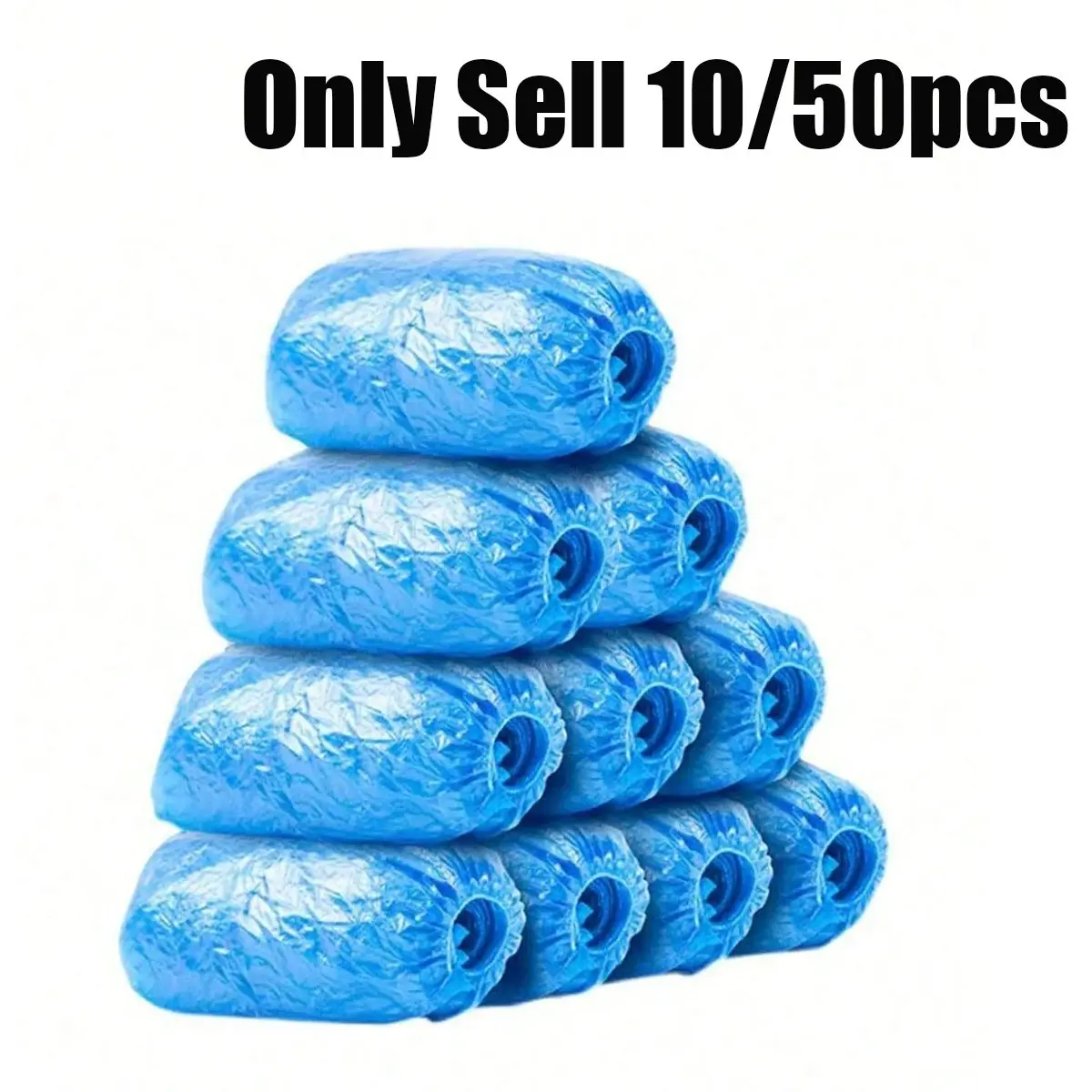 10/50pcs Disposable Plastic Shoe Covers, Bulk Options, Non-Slip High-Quality Foot Protection, Waterproof Mud-Proof Booties for Indoor Carpet, Office, School, Travel, Rainy Days