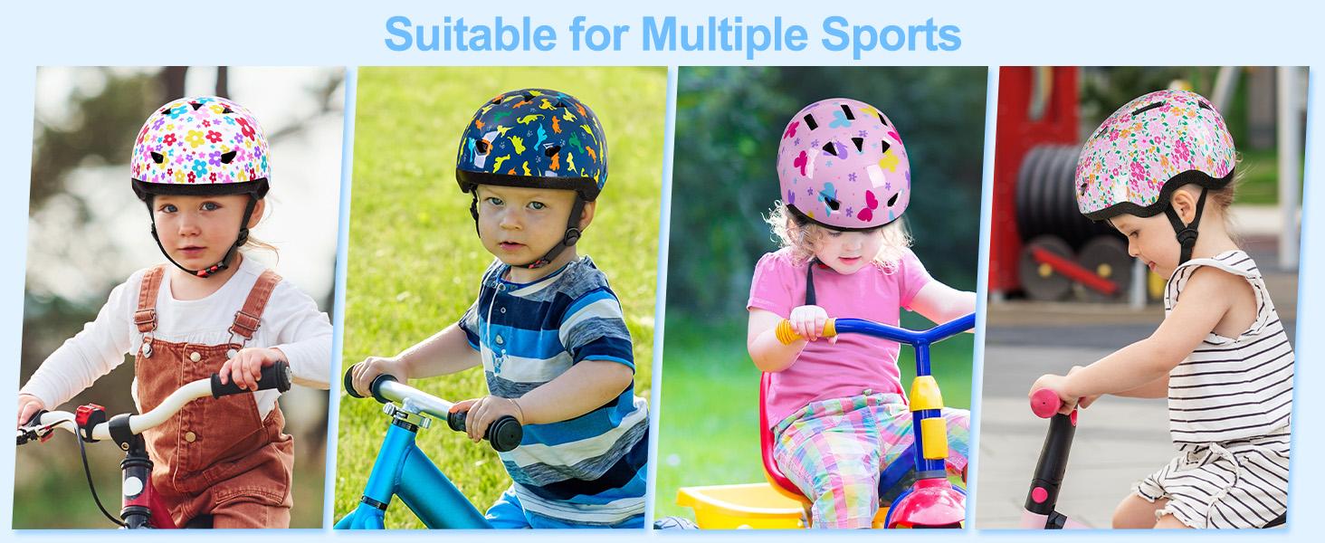 AGS Toddler Helmet, Baby Infant Kids Bike Helmet for Kids Age 1-3/2-4/3-5/5-8 Adjustable Toddler Bike Helmets for Boys Girls for Scooter Skateboard Cycling