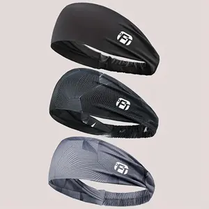 3pcs Solid Color Sports Headbands| Moisture-Wicking Breathable Workout Headbands for Men & Women| Ideal for Fitness, Running, Yoga & Outdoor Activities
