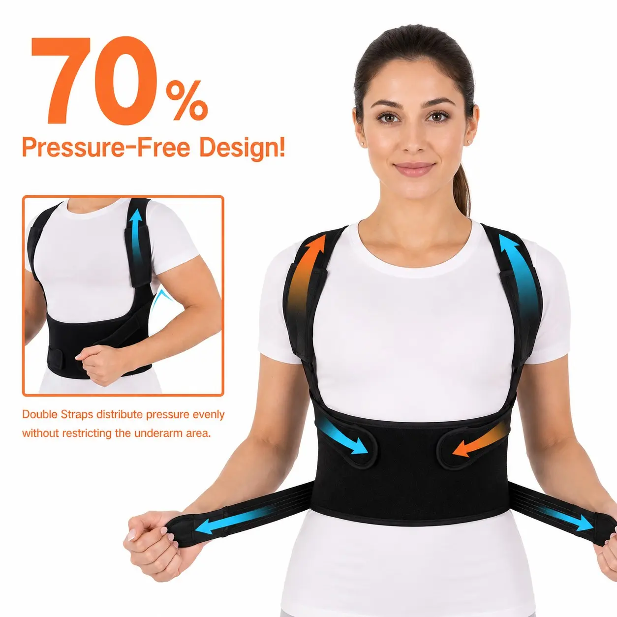 Adjustable Back Support Cushion for Men & Women, Comfortable Backrest Pillow for Adults & Seniors, Ideal Gift for Daily Use