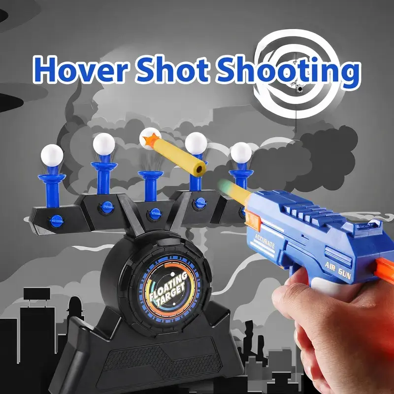 Kids Shooting Training Electric Floating Target Indoor Battle Game For Soft Bullet Gun Blasters Ball Parent Child Educational Toy For Boys Girls With Charging Cable Need 4 AAA Batteries Color Box Great Gift For Black Friday Christmas Halloween