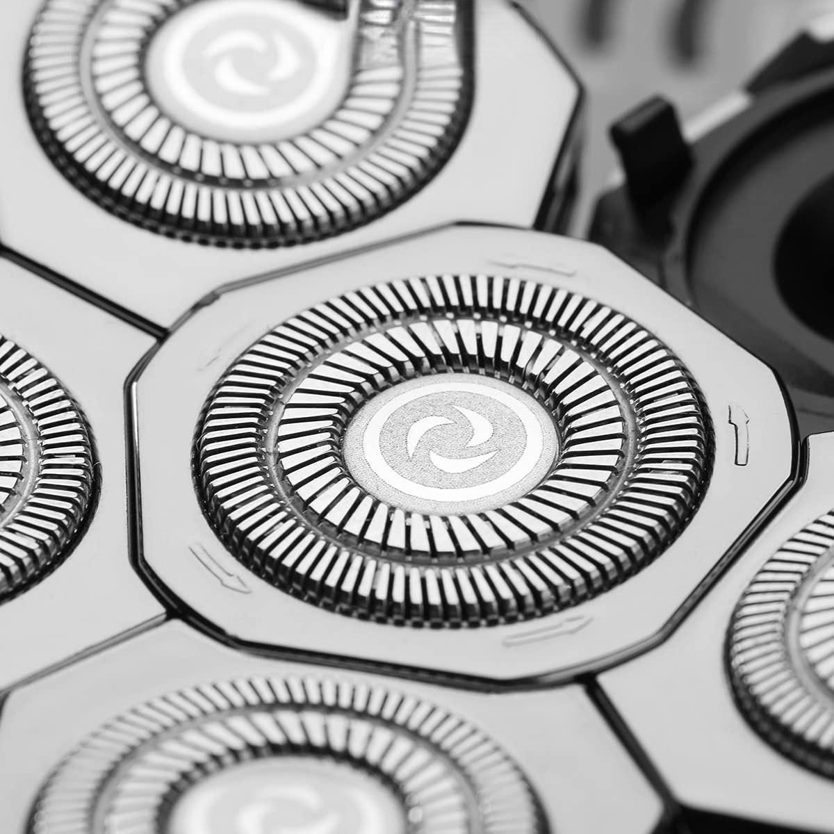 7-blade Electric Shaver Head, Replaceable Electric Shaver Head, Universal Fit 6 In 1 Beard Shaver Head Beard Trimmer Head, Men's Beard Shaver Replacement Accessories