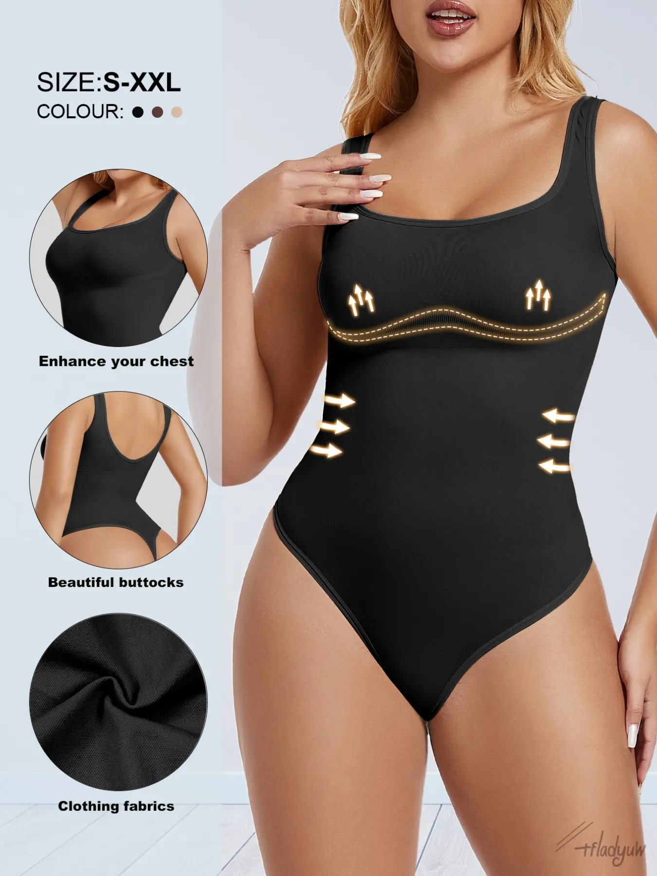 Women's Sleeveless U Back Compression Romper, Shapewear, Elastic Waist Slimming, High-Waisted Butt Lifting, Breathable Mesh Fabric, Casual Daily Wear