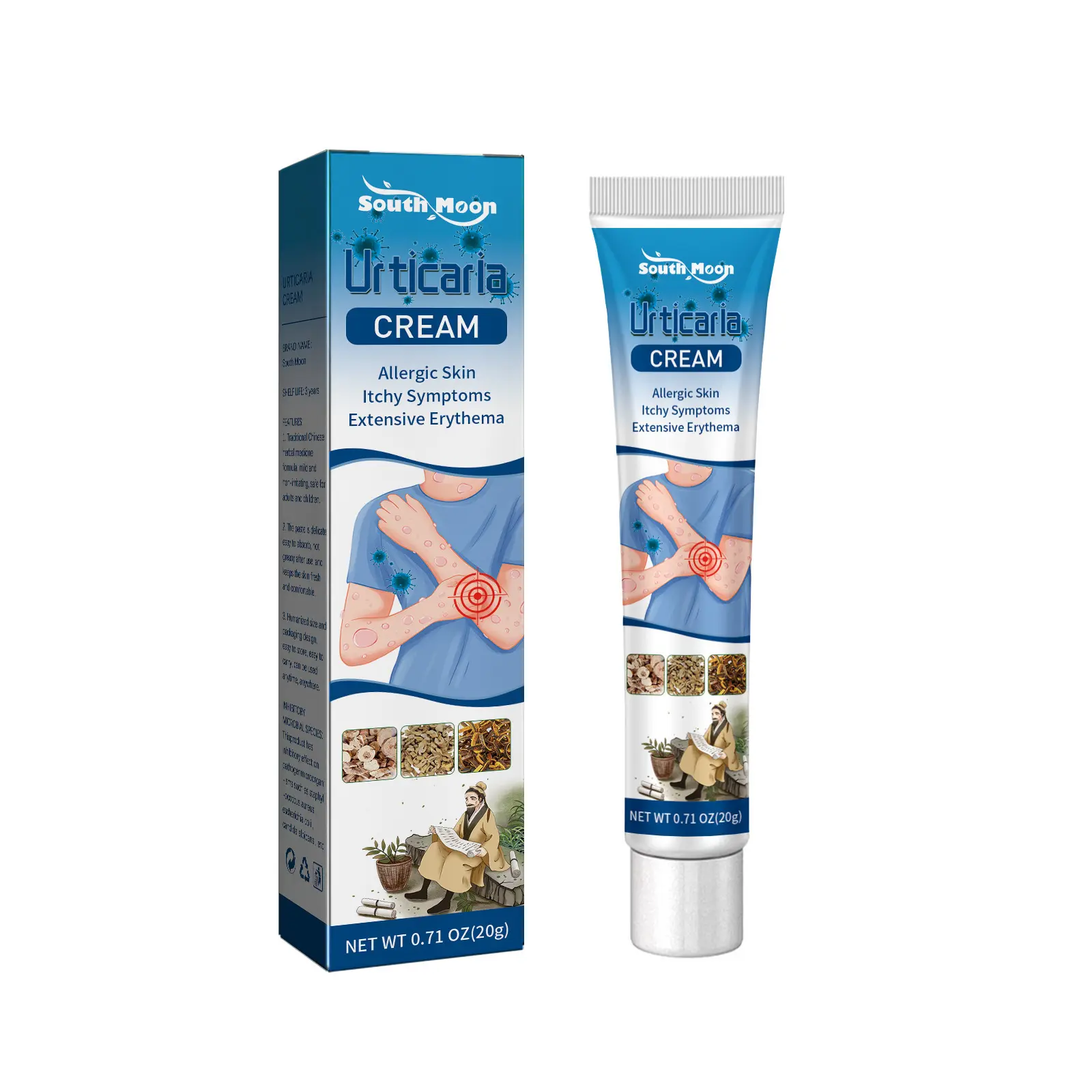 South Moon Sophora Bark Topical Ointment - Skin Rash Therapy, Itch Relief, Redness & Swelling Reduction, Hands/Feet Ringworm Treatment, Anti-Infection Support, Healing Benefits; For Clean Skin Application