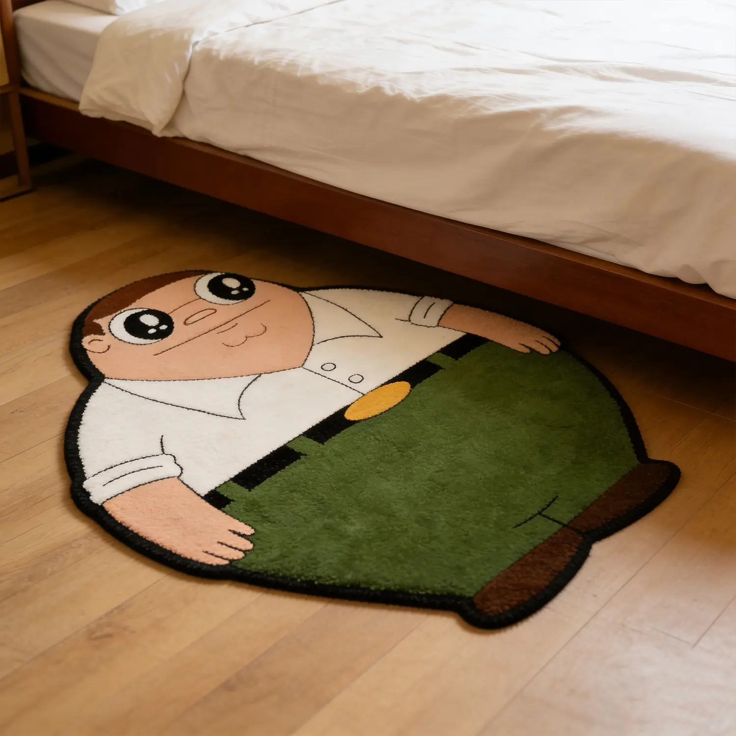 Cartoon Character Shaped Short Pile Rug, Shirt Pants Anti-Slip Mat, Durable Home Decor Carpet, Non-Shedding Indoor Foot Pad, Soft Area Rug