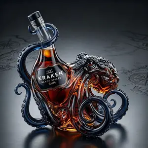 Unique Nautical-Themed Rum Decanter, Great Gift for Rum Lovers, Pirate Enthusiasts, Nautical Decor Fans, Wine Bottle Design