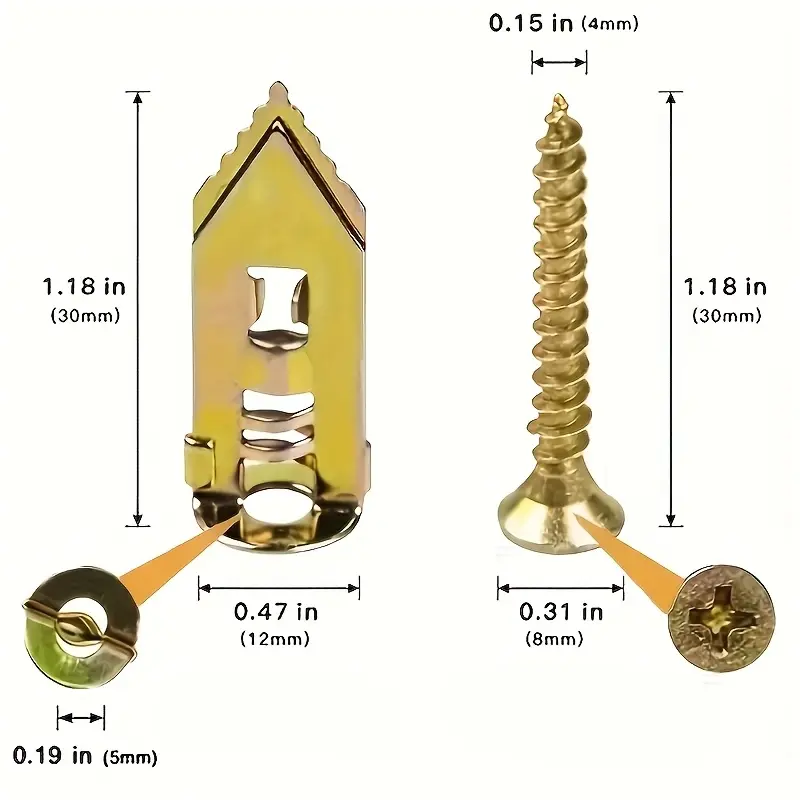 30 sets of expansion bolts, suitable for gypsum board and fiber cement board, easy installation, durable fasteners