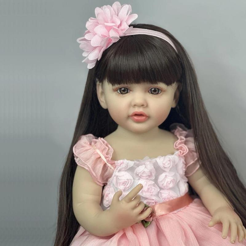 Realistic Reborn Doll, 1 Set Cute Soft Silicone Newborn Doll with Hand-painted 3D Eyelash and Lifelike Hair & Accessories, Birthday Gift for Kids, Gift #TOP PICKS