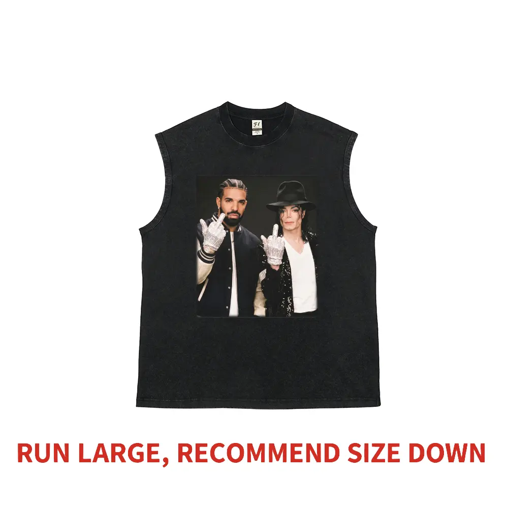 Men's Vintage Graphic Tank Top in Heavyweight Washed Cotton, Loose Oversized Boxy Fit, Breathable Casual Streetwear, Plush, Fashion, Menswear, Sleeveless, Aesthetic