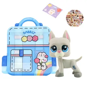 Lps Great Dane #1688 Statue, Blue Different Eyes, Mini Pet Shop Rare Collectible Figure with Accessories, Birthday Christmas Halloween Gift