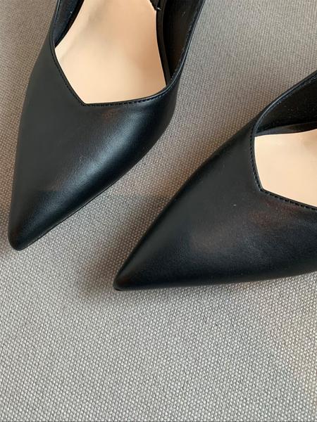 Women's Pointed Toe High Heel Slip-On Shoes Stiletto Heels, Backless Design, Perfect for Work & Daily Wear, Stylish Women's Footwear