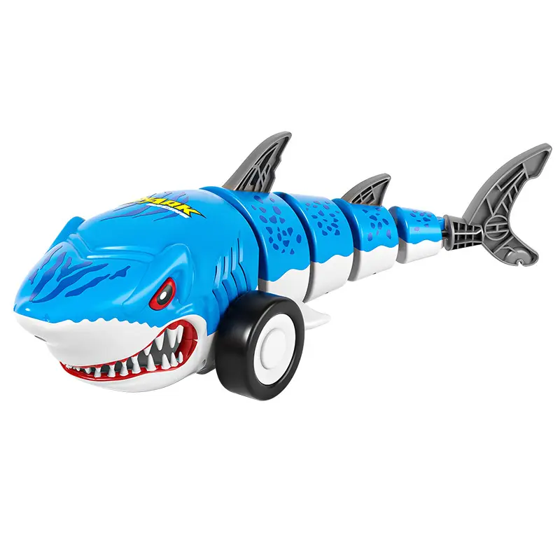RC Shark Remote Control Car, 2.4G Wireless Stunt Shark Toy with Swinging Tail, 360° Rotation & Colorful LED Lights, Drop Simulation Shark Vehicle, Electric Interactive Hobby Toy Gift Set for Boys Kids Age 3+