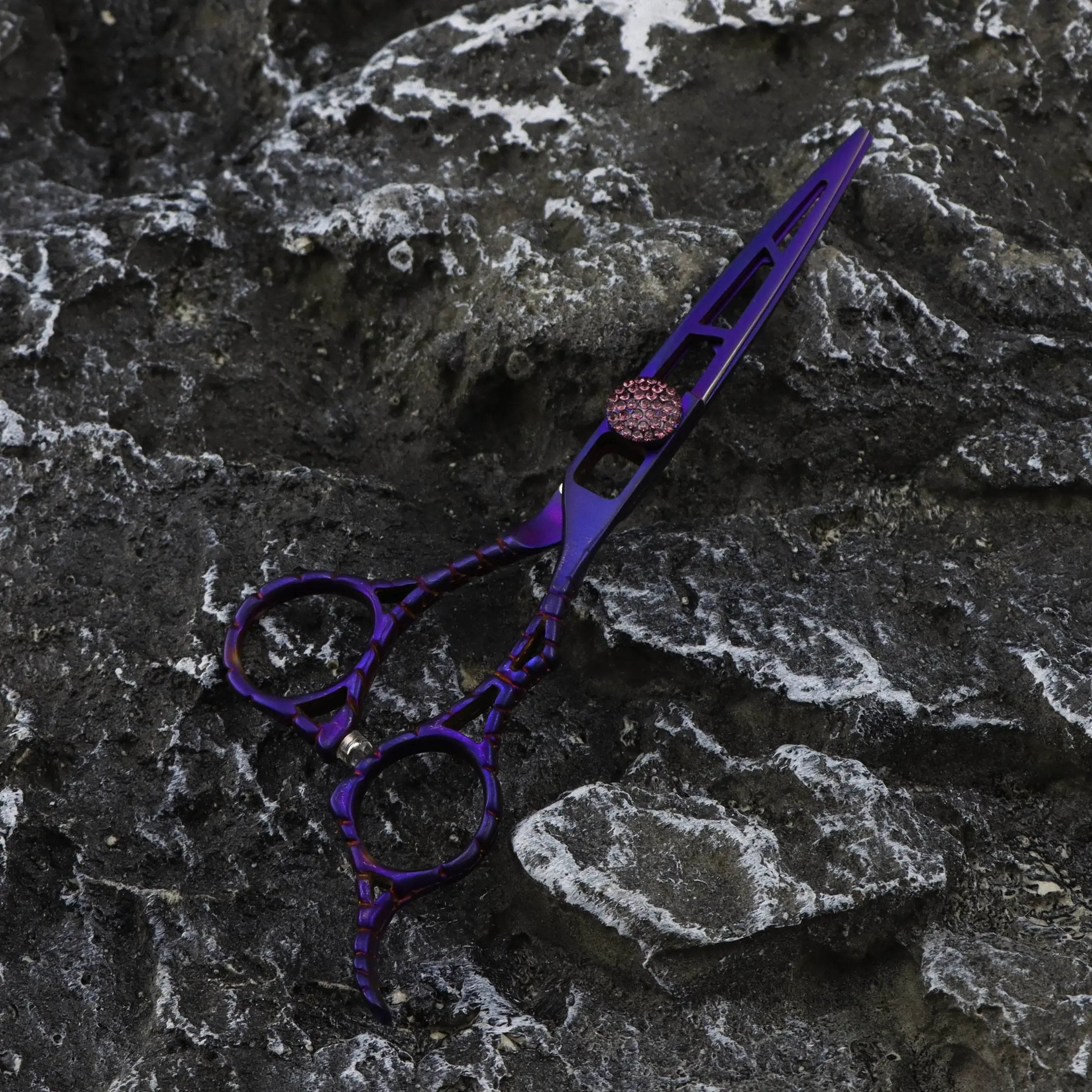 6.0 Inch High-End Hair Cutting Scissors, 440C Stainless Steel, Fine-Tooth, Ergonomic Right-Hand Design, Unisex, Home & Salon Use