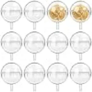 100Pcs Acrylic Chocolate Holder Candy Packaging Balls DIY Bouquet Accessories, Transparent
