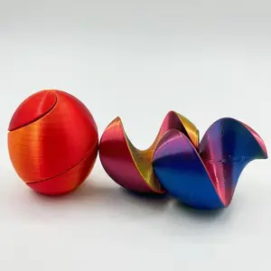 Multicolor Gradient Spiral Egg Stress Relief Toy, 3D Printed Sensory Office Gift, Creative Holiday Present for Home and Office