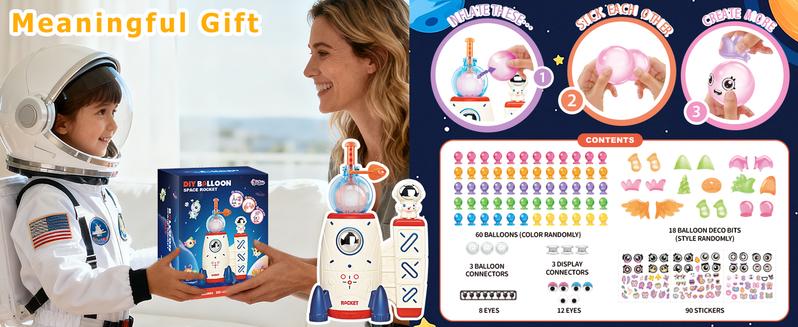 DIY Balloon Animals Craft Kit for Kids | Magical Bubble Toy with Customizable Shapes | Fun & Educational Puzzle Play | Perfect Party & Birthday Gift Idea