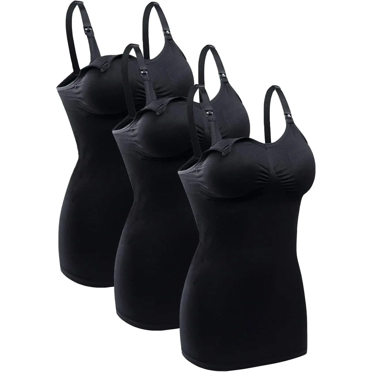 Womens Nursing Tank Tops with Built-in Bra for Breastfeeding Maternity Camisole