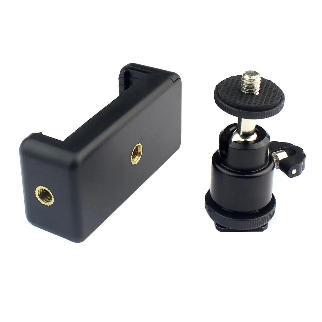 Feichao Universal Mobile Phone Clip Bracket, 1/4 Screw Hot Shoe, Tripod Monopod Stand, Quick Mount Bracket, Holder