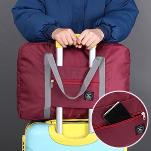 SICANDAENHK Tired of bulky heavy luggage?These 2 foldable travel carry-on bags are your best pick!Premium waterproof fabric, ultra-lightweight comfy design in wine red and navy blue, suitable for overnight travel, weekend vacations, holiday trips