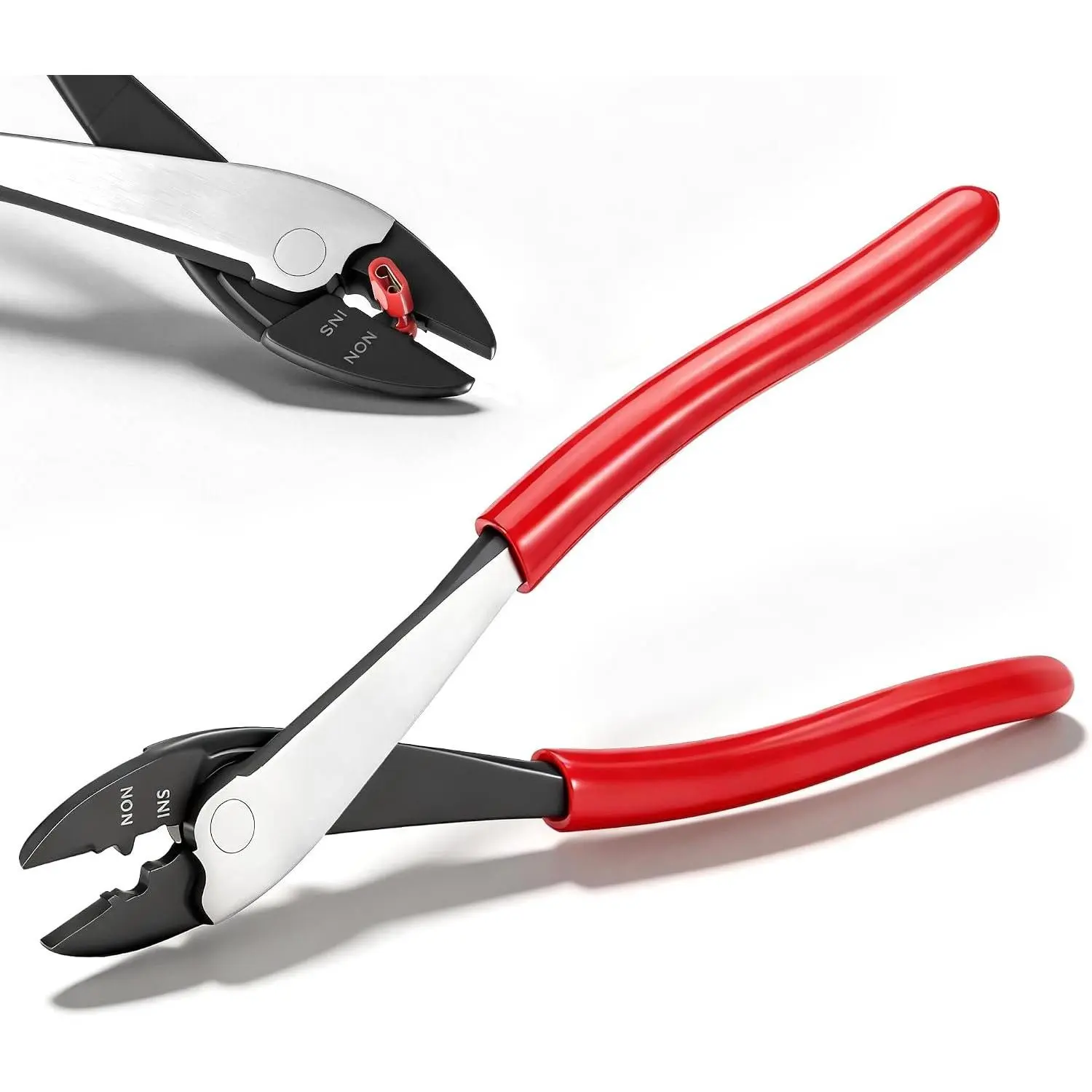 9.5" Wire Crimpers/ Tool, 10-22 AWG Terminal Crimping Pliers | Insulated and Non-Insulated Terminals Crimping and  Pliers for Electrical Wiring, Automotive Repair and DIY Use