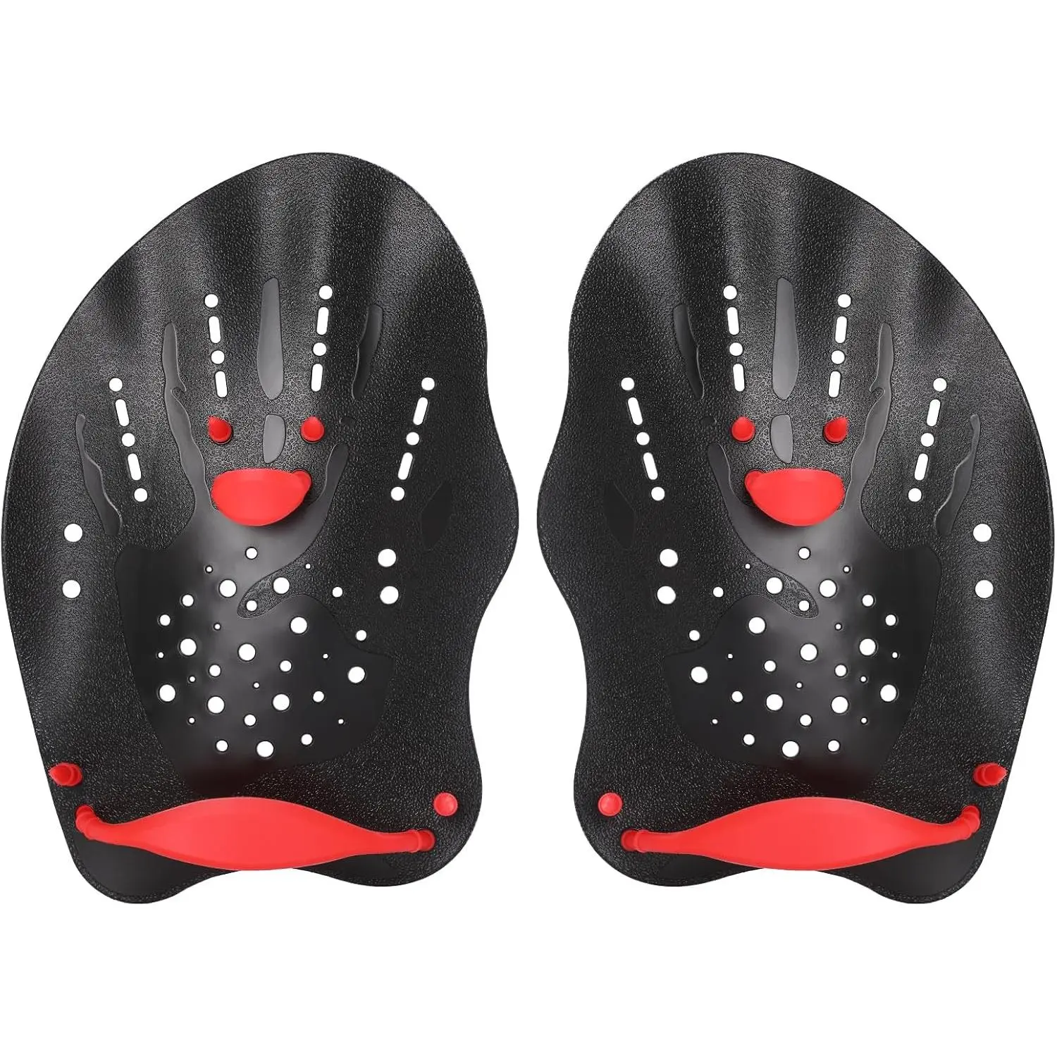 Swimming Hand Paddles for Junior and Adult, Power Strength  Swim Paddles for Lap Swimming with Adjustable Straps, Swim Fins Pool Exercise Accessories for Novice and Professional Use