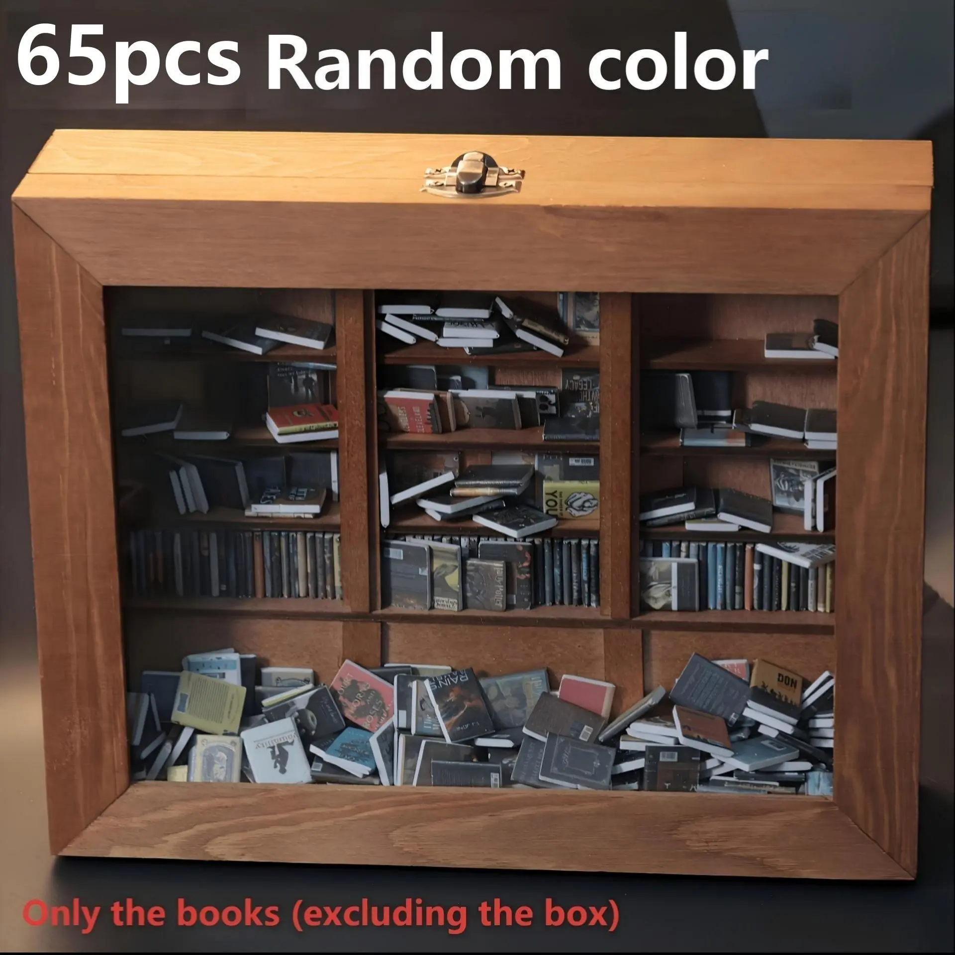 65pcs/150pcs Random Color Mini Decorative Books, Non-Flip Solid Paper Craft Ornaments, Handmade Gifts, No Storage Box Included