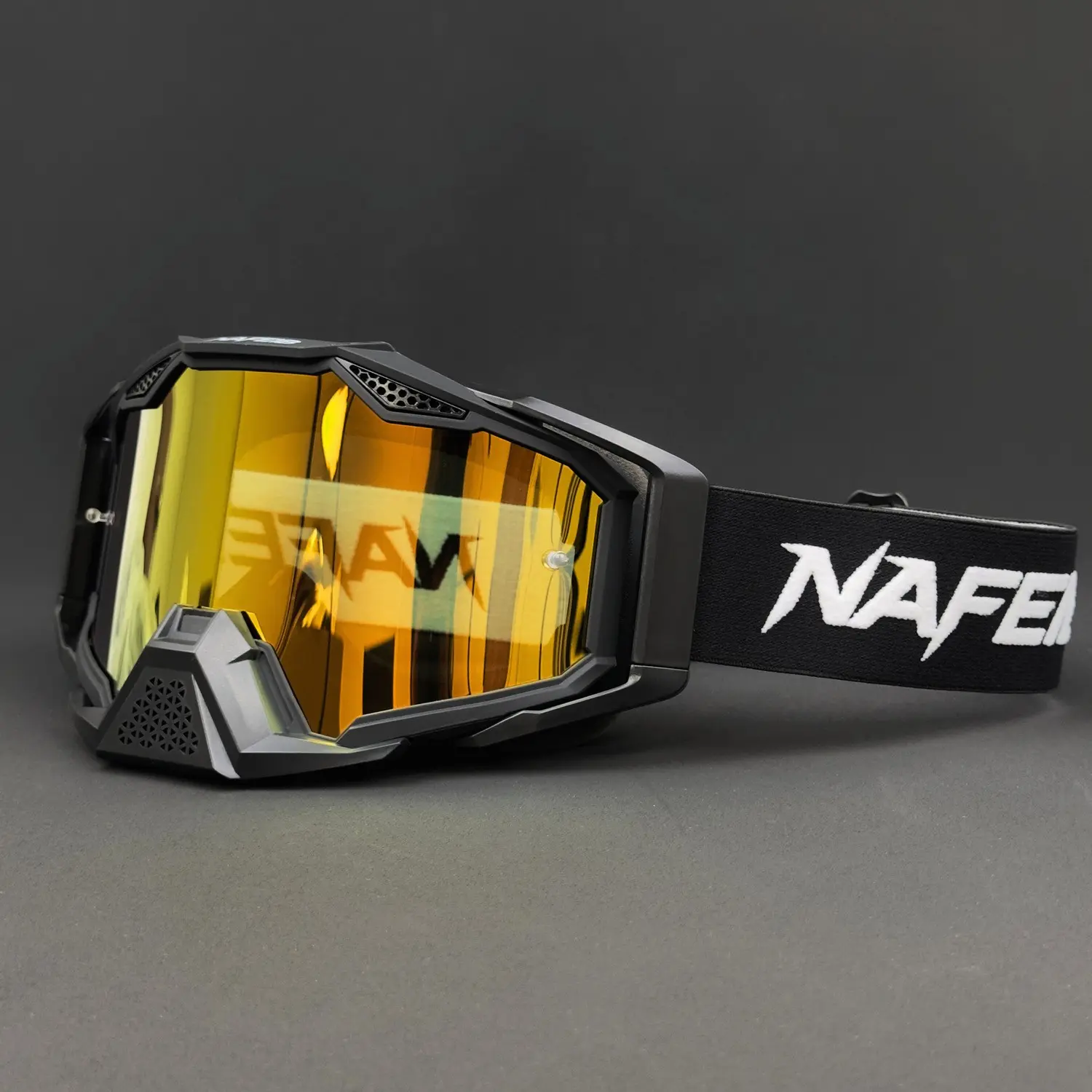 Professional Off-Road Motorcycle Goggles, Dirt Bike Goggles, Uv400 HD Lens, Windproof Dustproof, Mountain Bike All-Terrain Outdoor Sports Riding Glasses
