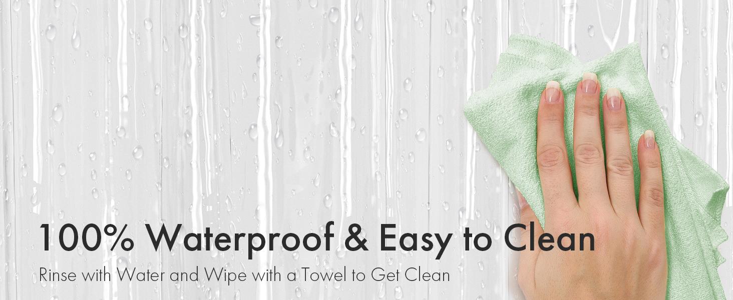 Shower Curtain Liner 2 Pack, 72 x 96 Inches Extra Long PEVA Plastic Shower Liner with 3 Weighted Stones and 12 Rustproof Metal Grommet, Lightweight Waterpr