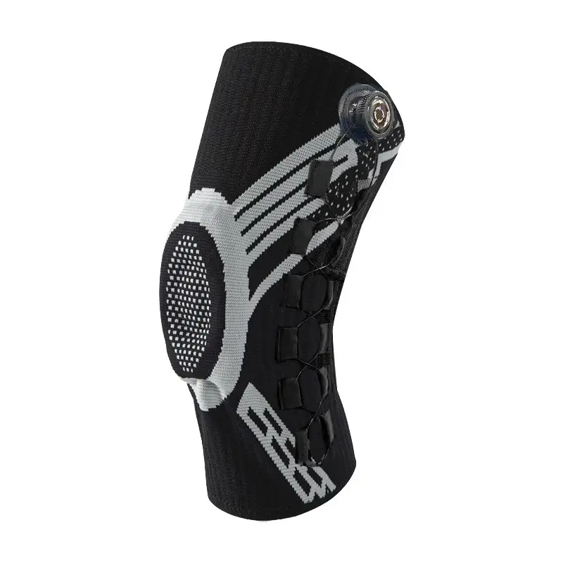 Adjustable Knee Brace, Left Right Separate Design, Alloy Spring Stabilizer, Honeycomb Silicone Cushion, Anti-Slip Compression Support