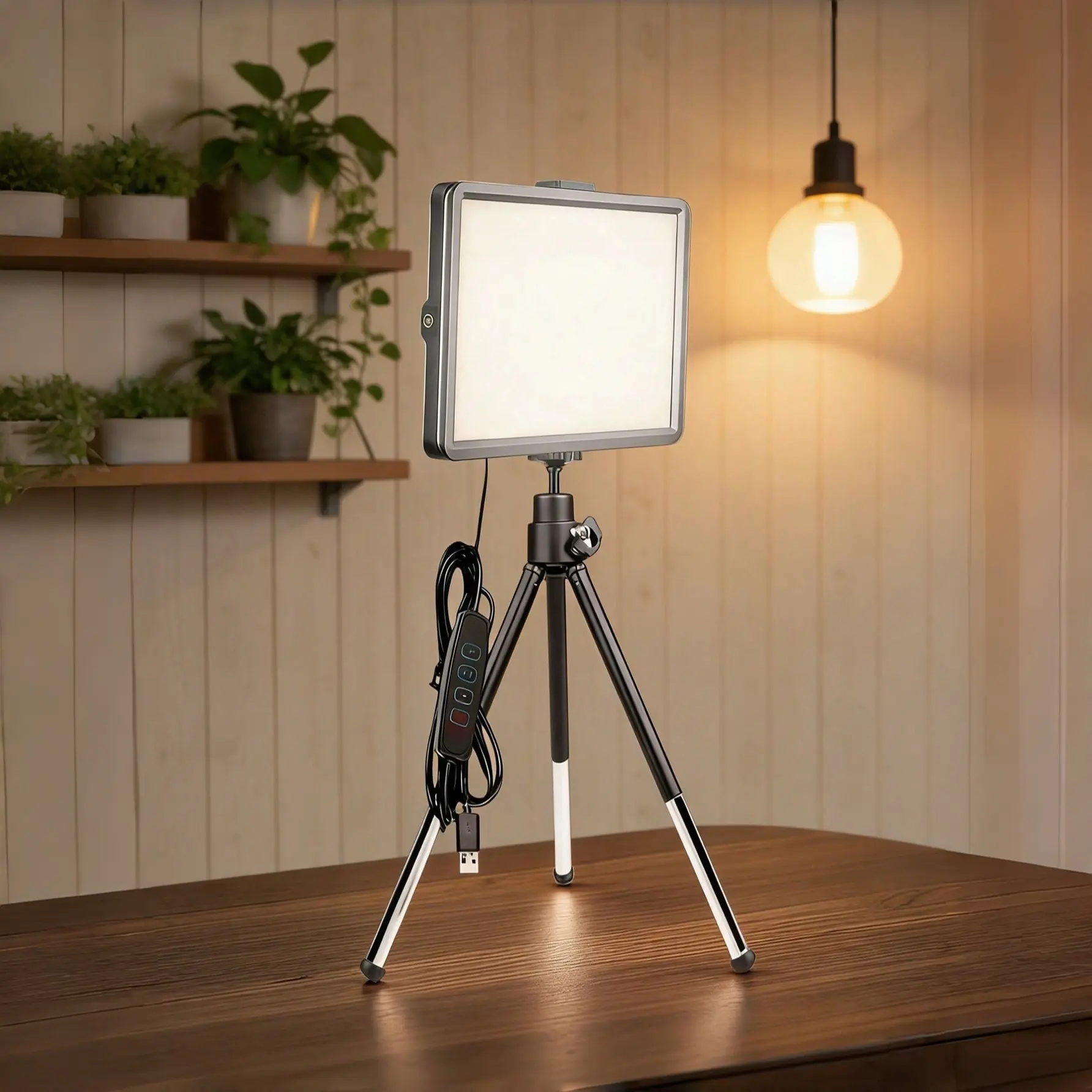 6 Inch LED Live Streaming Light, Multiple Color Boards, Adjustable Tripod, 3 Color Temperature Modes, Ideal for Photography, Makeup, Selfies, Video Light