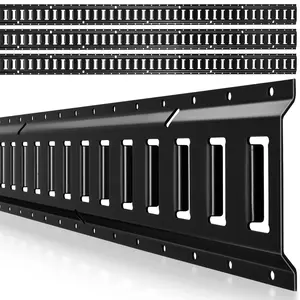 VEVOR E-Track Tie-Down Rails, 4 Pack, 7.7 ft E Track Rails Secures Cargo Heavy Loads Up to 2, 000 lbs, Trailer Tie-Down System Suitable for Garages, Vans, Motorcycle Tie Downs, ATV Mountings