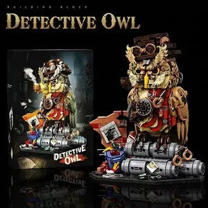 1286PCS Owl Detective Magic Animal MOC Building Blocks Set Educational DIY Assembly Toys for Kids Adult Gifts Creative Bricks Toy Model