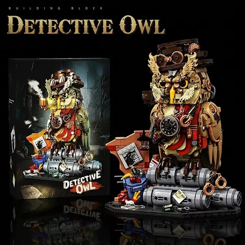 1286PCS Owl Detective Magic Animal MOC Building Blocks Set Educational DIY Assembly Toys for Kids Adult Gifts Creative Bricks Toy Model
